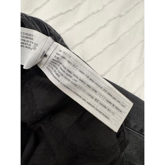 Hollister High Rise Jeans Women’s Size 2R Black Charcoal Straight Leg Gothcore - Picture 14 of 16